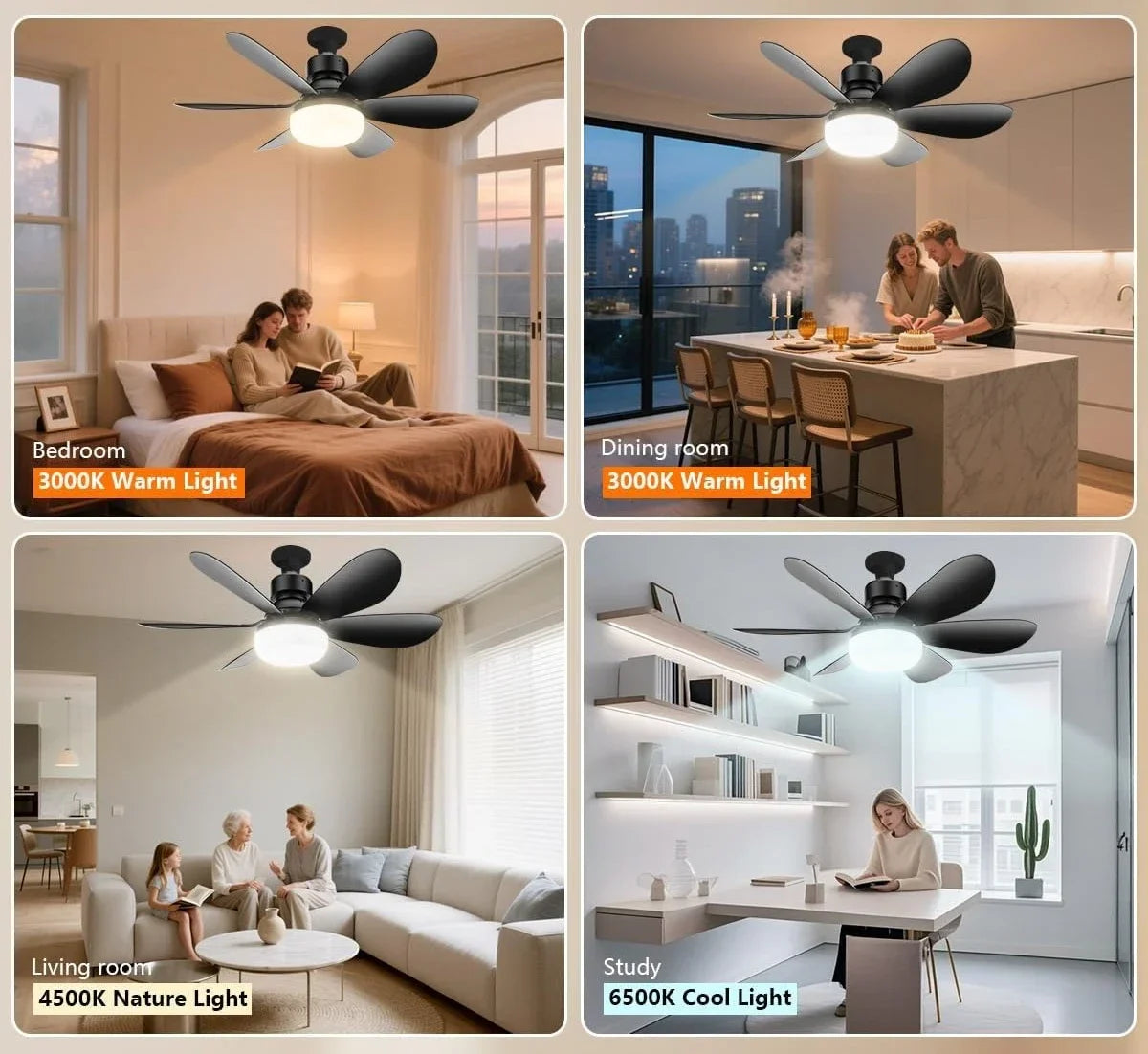 Stylish LED Ceiling Fan Light