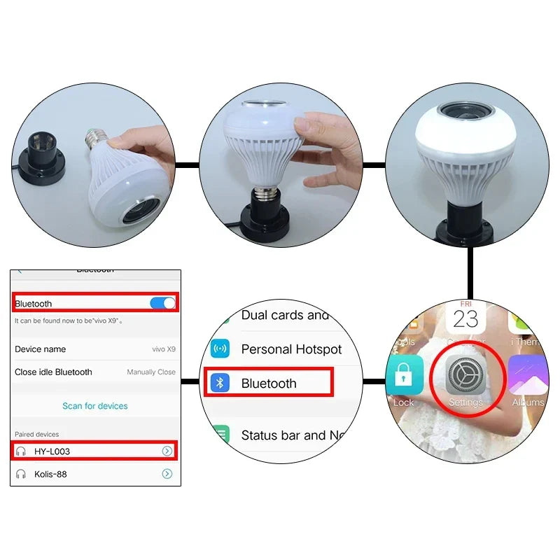 Smart Color Changing Music Bulb