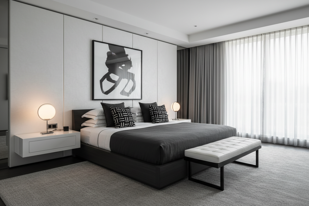 Sleek Modern Bedroom Hero